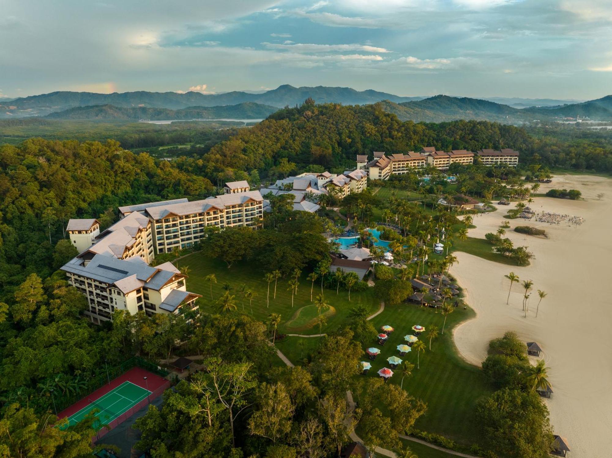 Shangri-La Rasa Ria, Κότα Κιναμπαλού Εξωτερικό φωτογραφία Aerial view of the resort